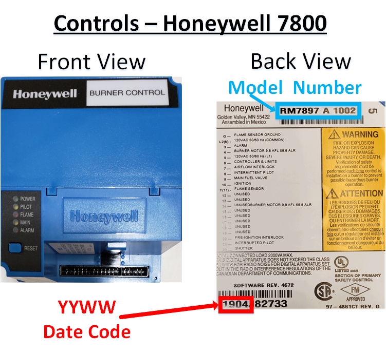 Honeywell RM7800 Series Control