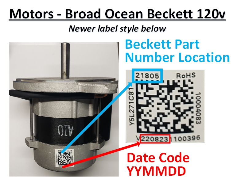 Beckett - 120v Motor (21805)