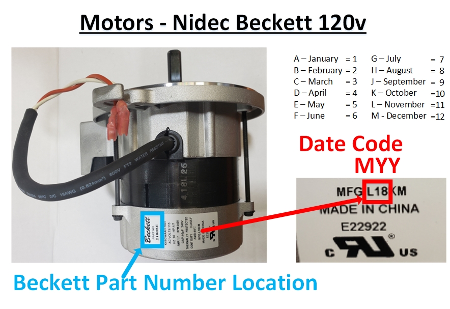 Beckett - 120v Motor (21805E)