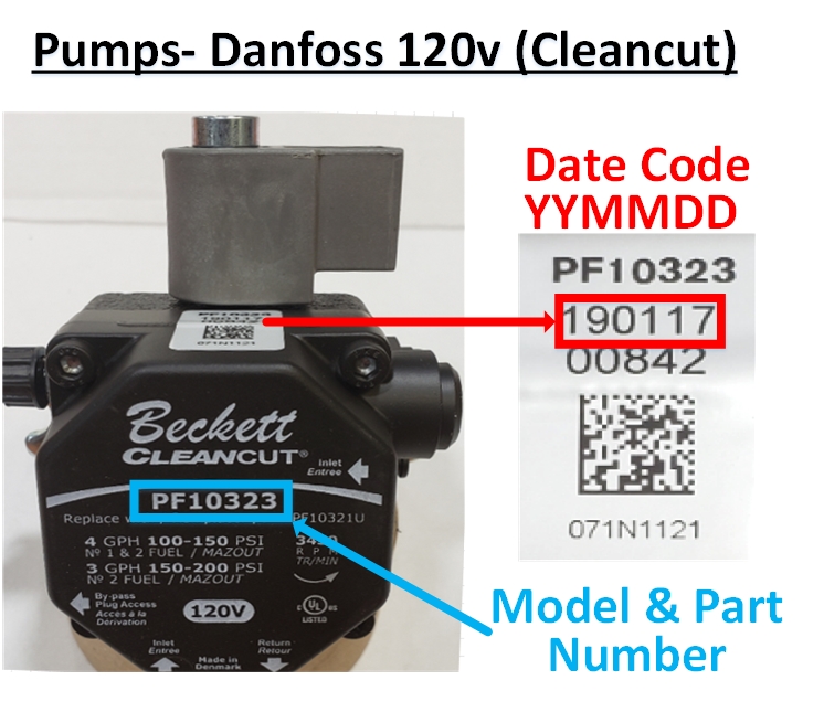 Danfoss 120v (Cleancut) Pump